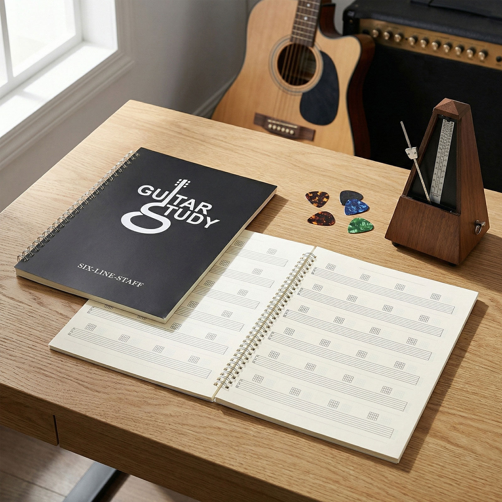 Blank Sheet Music Notebook - 2 buah buku catatan musik dengan