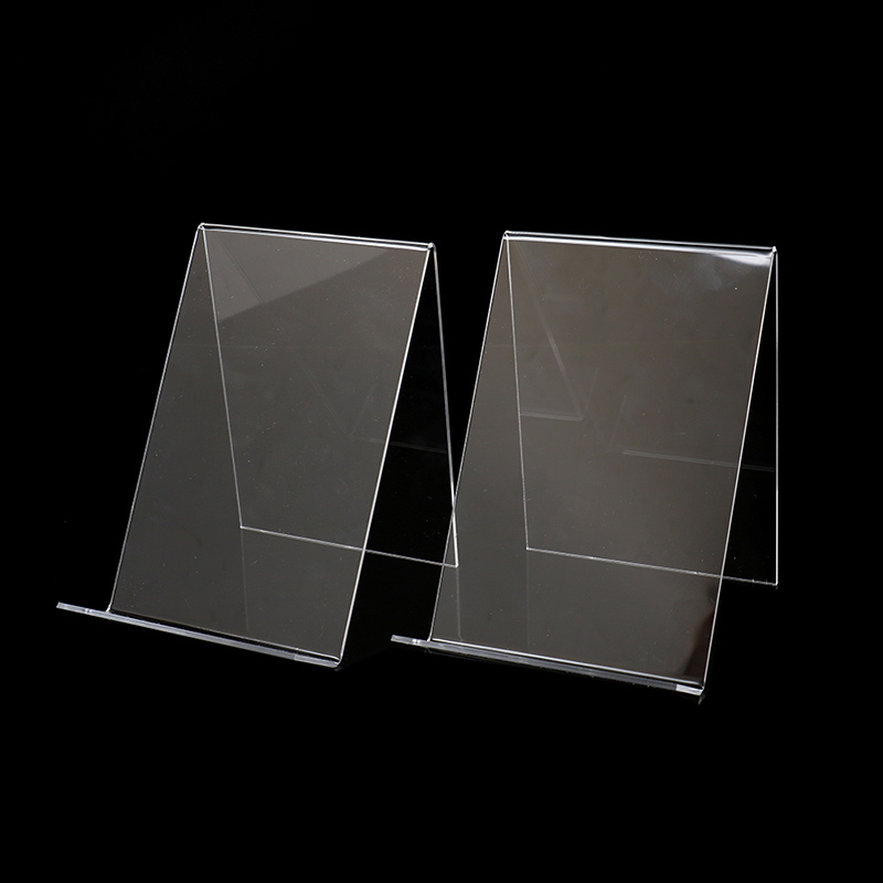 Clear Acrylic Book Stand Holder - 1 buah Rak Pajangan Buku Akrilik,