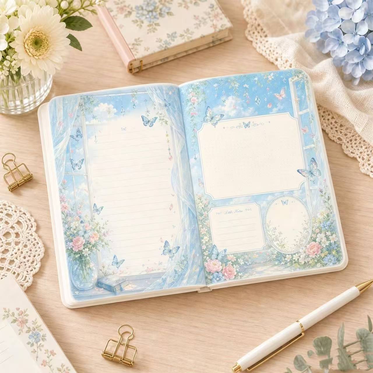 Buku Catatan Kulit Motif Kupu- - Vintage Leather Journal Notebook ulasan dan harga