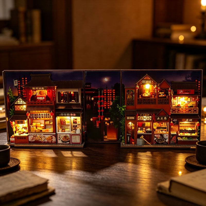 Rak Buku Miniatur Kayu Buatan  - Diy Wooden Book Nook Kit Shelf Insert ulasan dan harga
