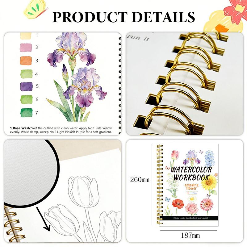 Buku Kerja Cat Air Spiral Boun - Stationery Books ulasan dan harga